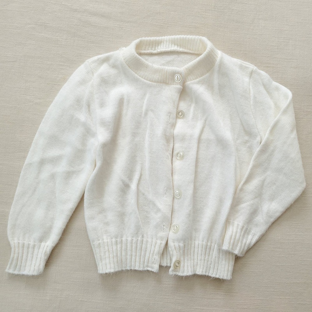 Vintage Knit White Sweater kids 6